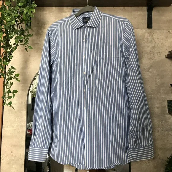 Shirts | Eagle Shirtmakers Slimfit Heritage Dress Shirt Bluewhite Stripe  Sharp | Poshmark